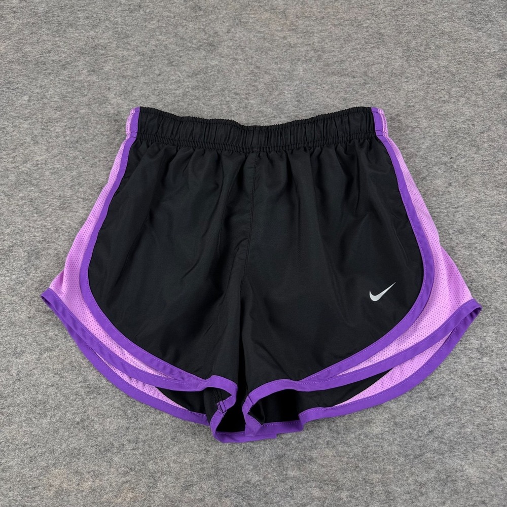Nike Dri Fit Tempo Running Shorts 3" Lined Black Purple Womens Small S - Picture 2 of 14